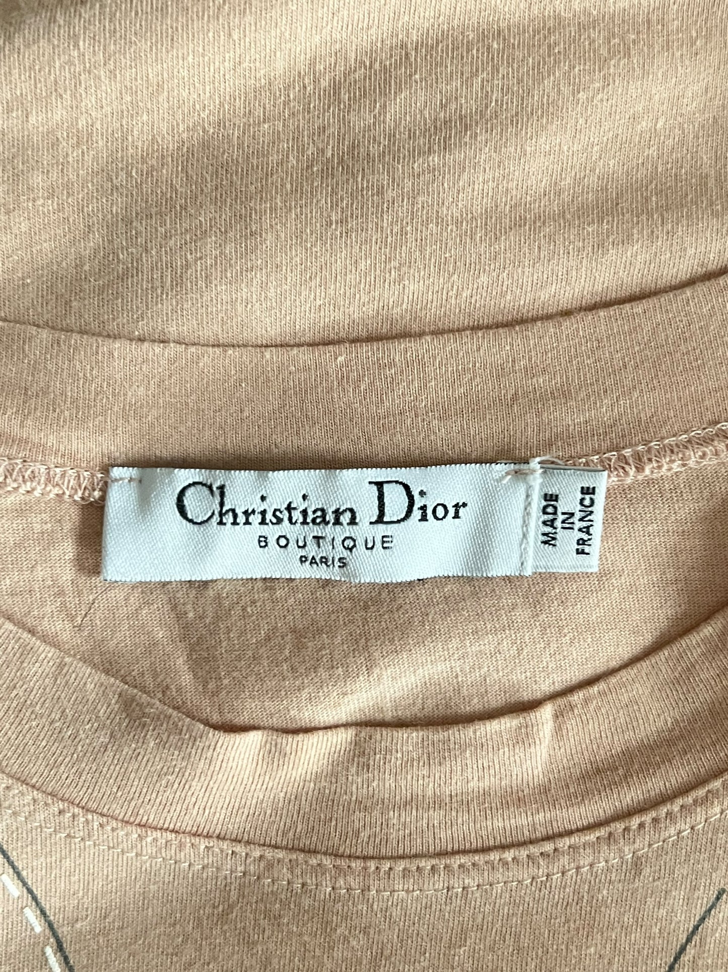 CHRISTIAN DIOR S/S 2006 Nude Trompe-l'œil T-Shirt by John Galliano (S)