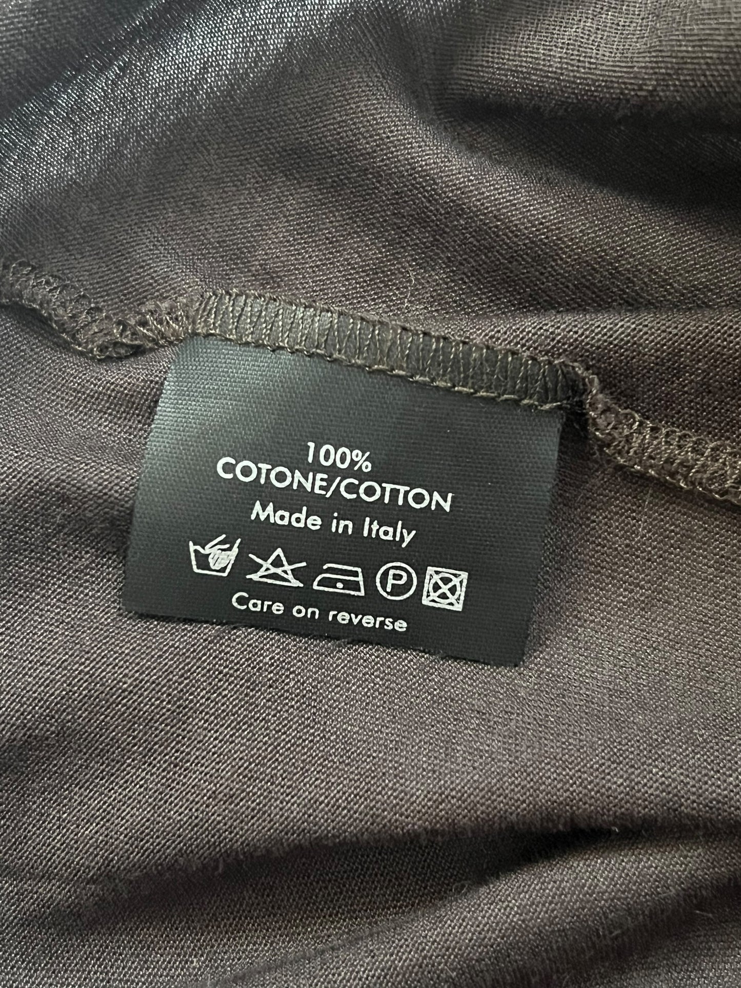 GUCCI F/W 2002 Sheer Brown Lace-Up Sleeve Top (L)