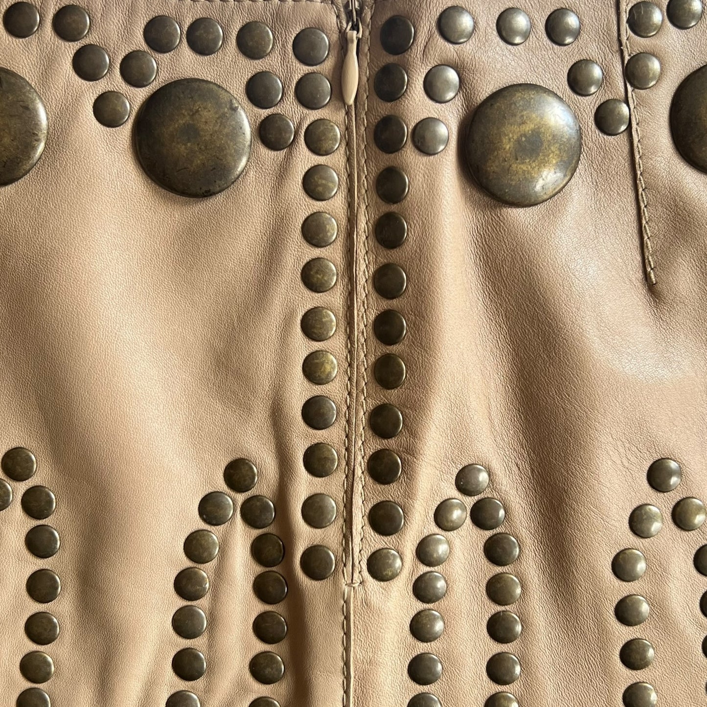 Dolce & Gabbana S/S 2003 Studded Leather Mini Skirt