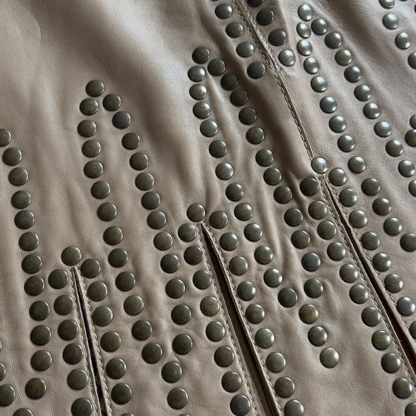 Dolce & Gabbana S/S 2003 Studded Leather Mini Skirt