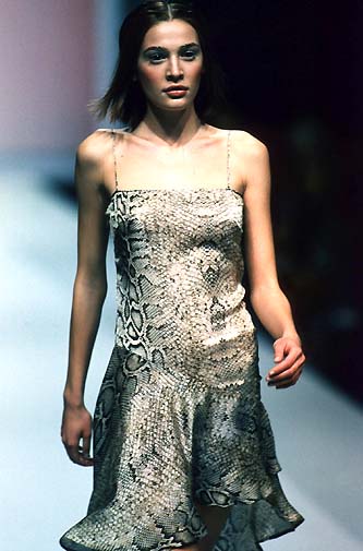 ROBERTO CAVALLI S/S 1998 Python Print Oversized Top (L)