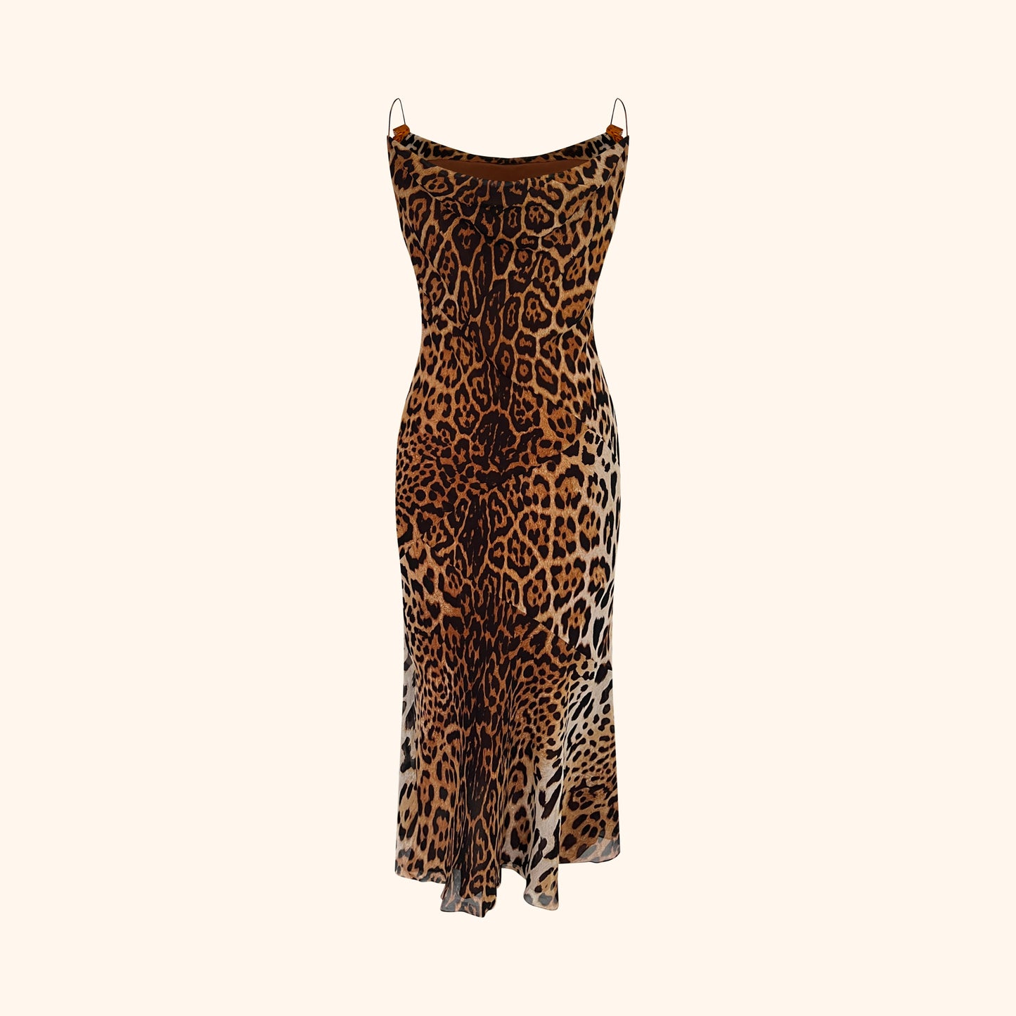 Christian Dior F/W 2004 Cheetah Print Silk Dress