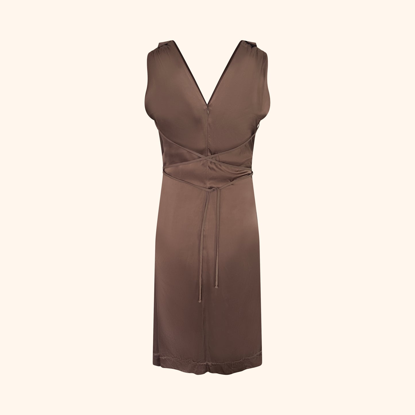 Vivienne Westwood Draped Brown Satin Dress