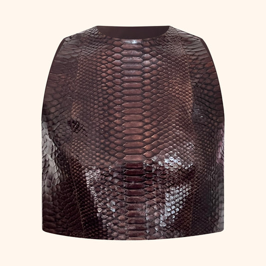Brunello Cucinelli Python Sleeveless Top