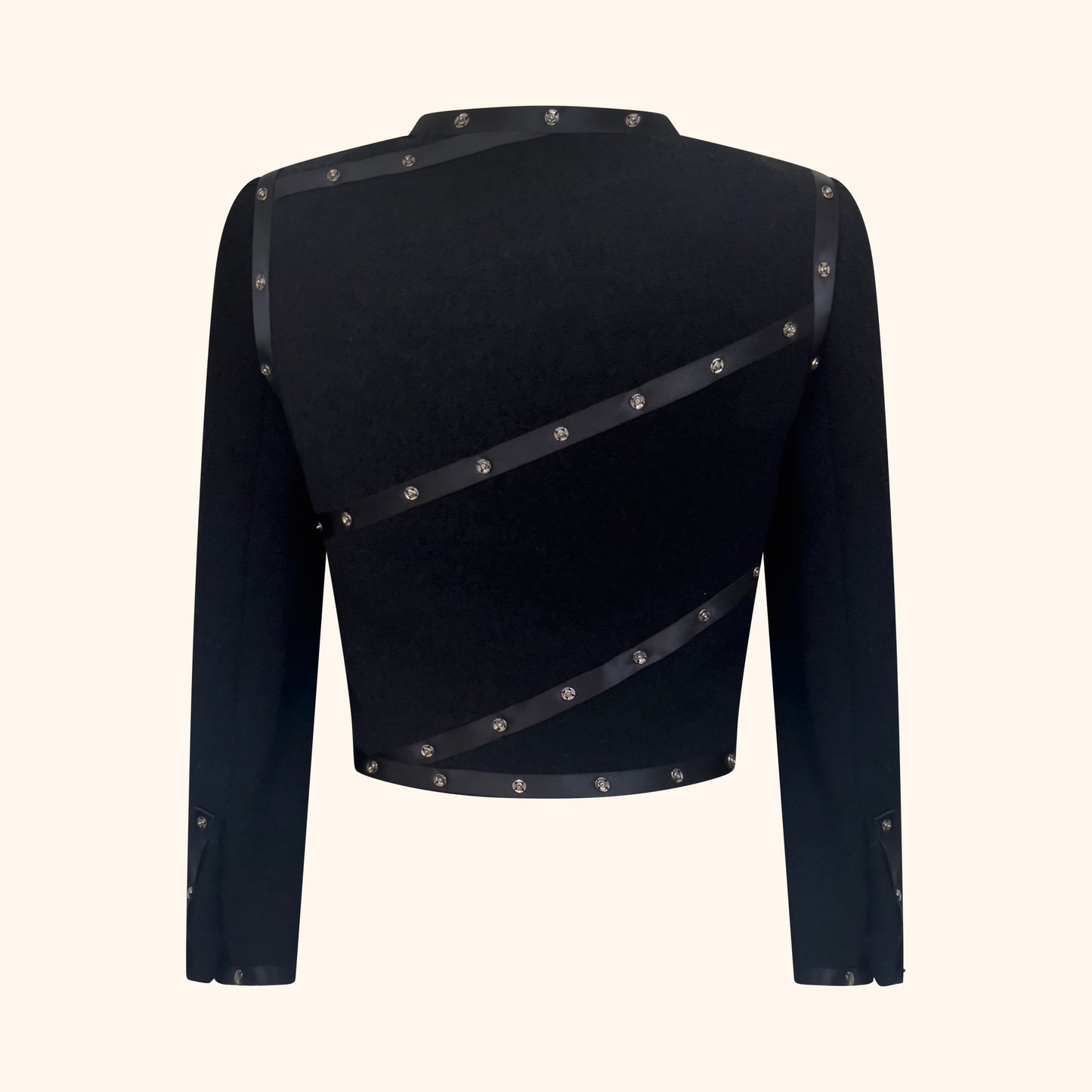 Chanel F/W 2003 Black Wool Snap Detail Jacket