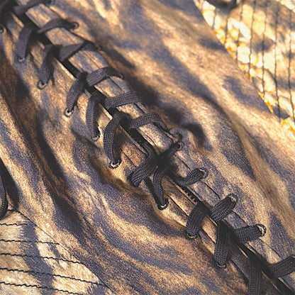 Roberto Cavalli 2003 Silk Laced Animal Print Corset