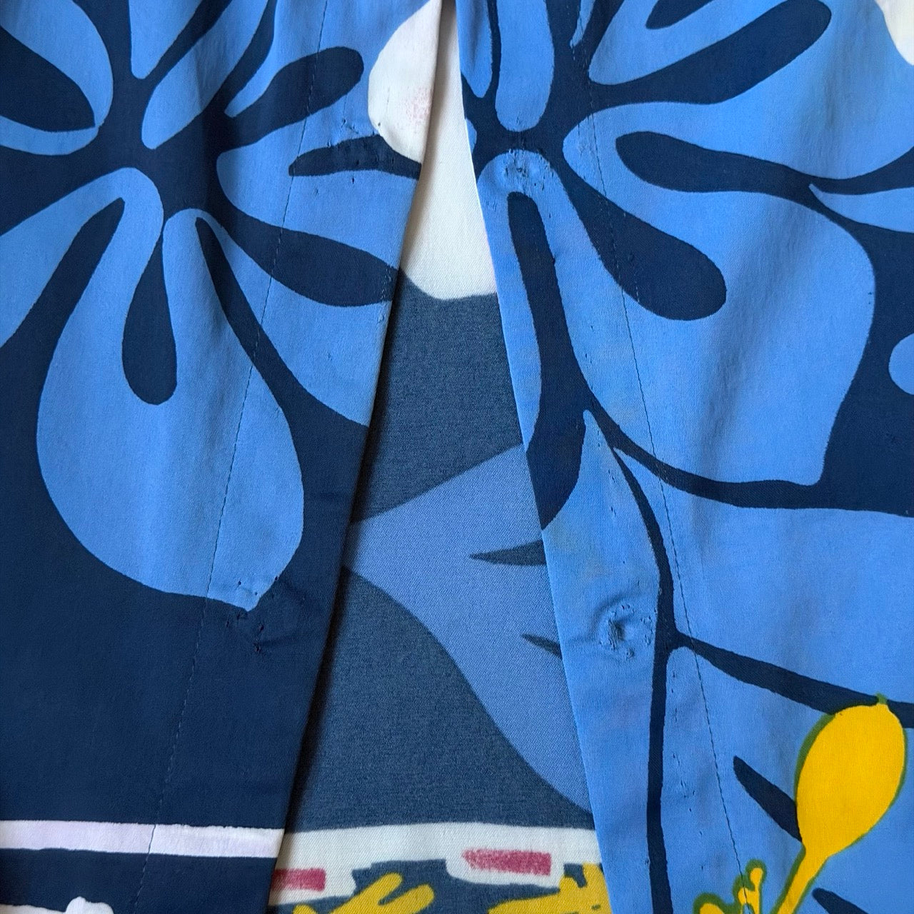 D&G S/S 2000 Runway Hawaian Flower Blue Dress