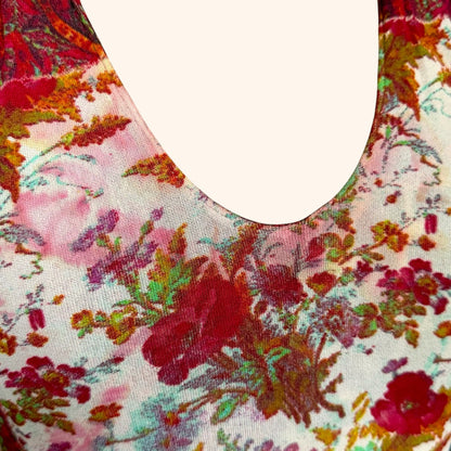 Roberto Cavalli "Class" 2000s Floral & Leopard Patchwork Halter Midi Dress