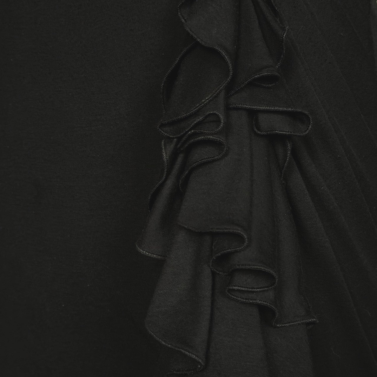 Versace by Donatella F/W 2006 Black Ruffle Midi Dress