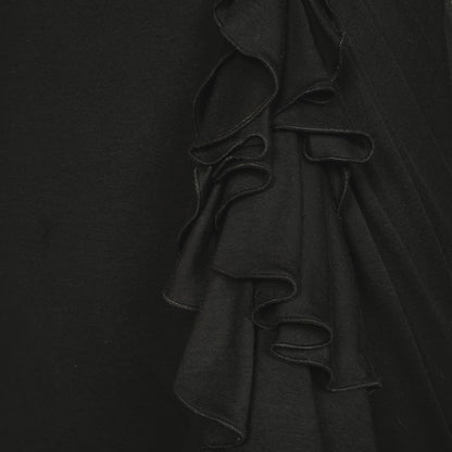 Versace by Donatella F/W 2006 Black Ruffle Midi Dress