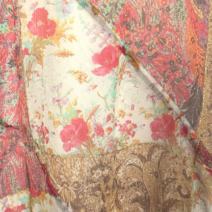 Roberto Cavalli Class 2000s Silk Patchwork Slip Dress