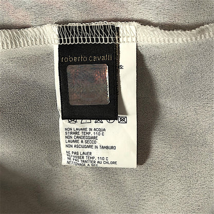 Roberto Cavalli Class 2000s Silk Patchwork Slip Dress