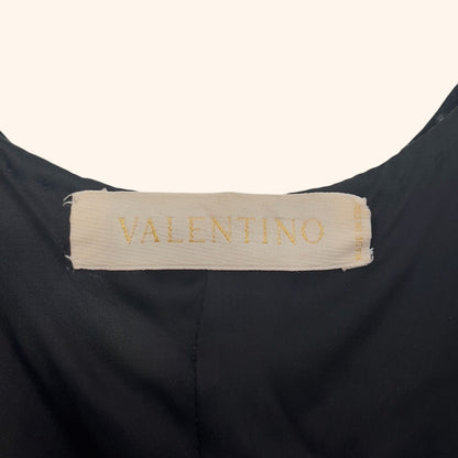 Valentino 2000s Black Beaded Cocktail Dress