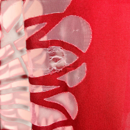 Jean Paul Gaultier S/S 2001 Red Art Nouveau Sheer Cutout Tank Maxi Dress