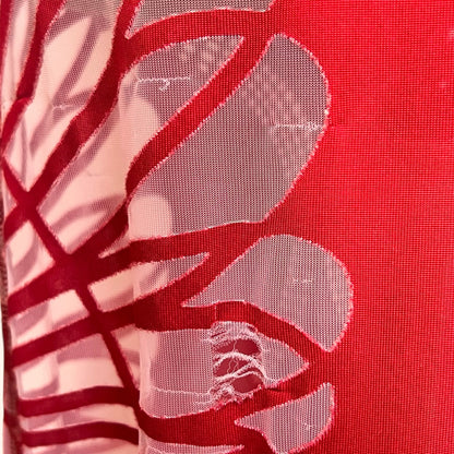 Jean Paul Gaultier S/S 2001 Red Art Nouveau Sheer Cutout Tank Maxi Dress