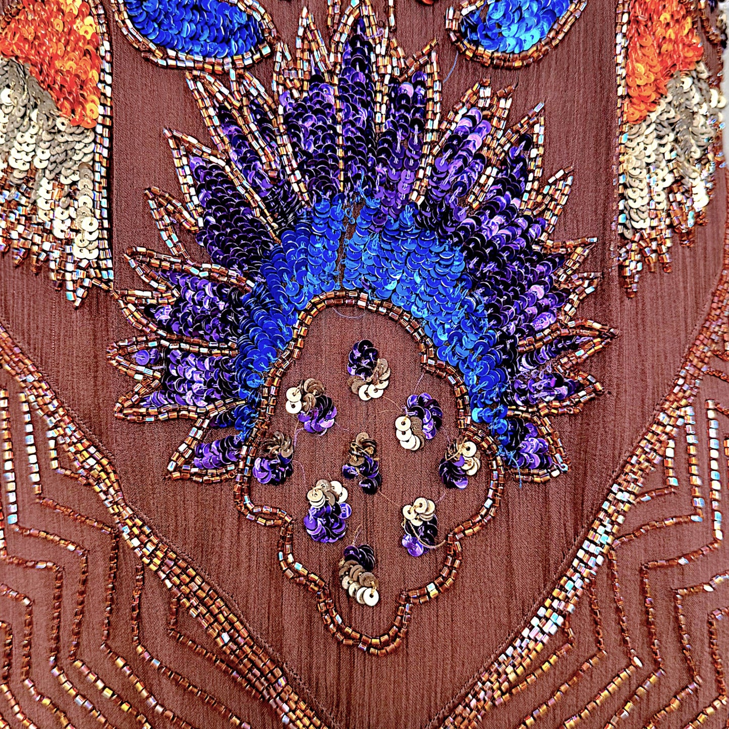 Blumarine Embellished Beaded Silk Slip Dress