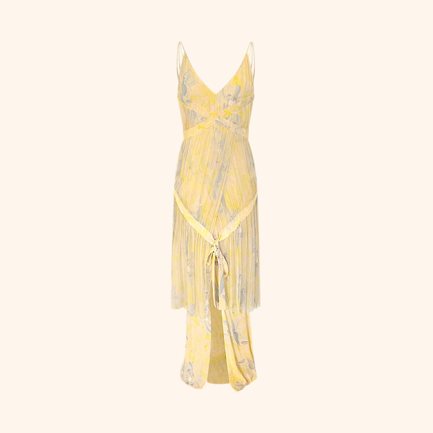 John Galliano S/S 2003 Exquisite Yellow Silk Layered Dress