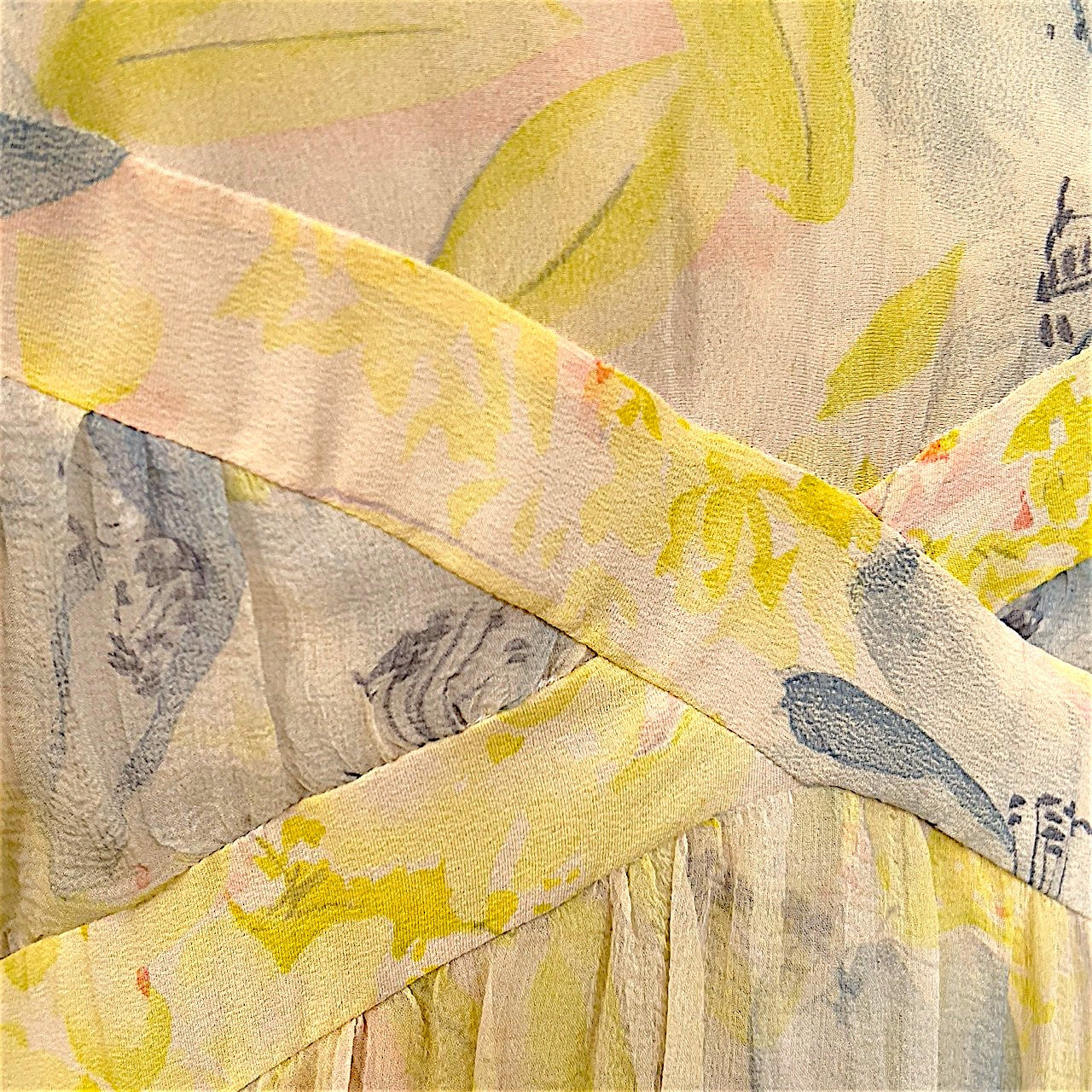 John Galliano S/S 2003 Exquisite Yellow Silk Layered Dress