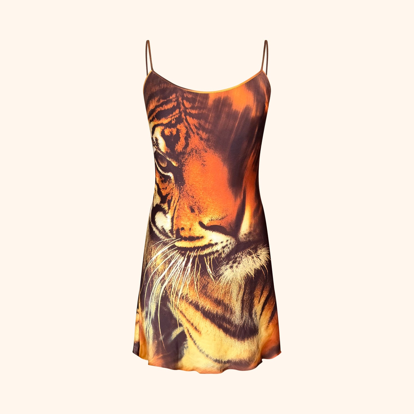 Roberto Cavalli F/W 2000 Tiger Silk Dress