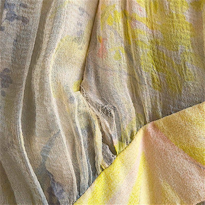 John Galliano S/S 2003 Exquisite Yellow Silk Layered Dress