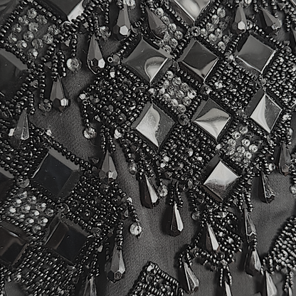 Valentino Square Neckline Black Silk Blend Evening Gown