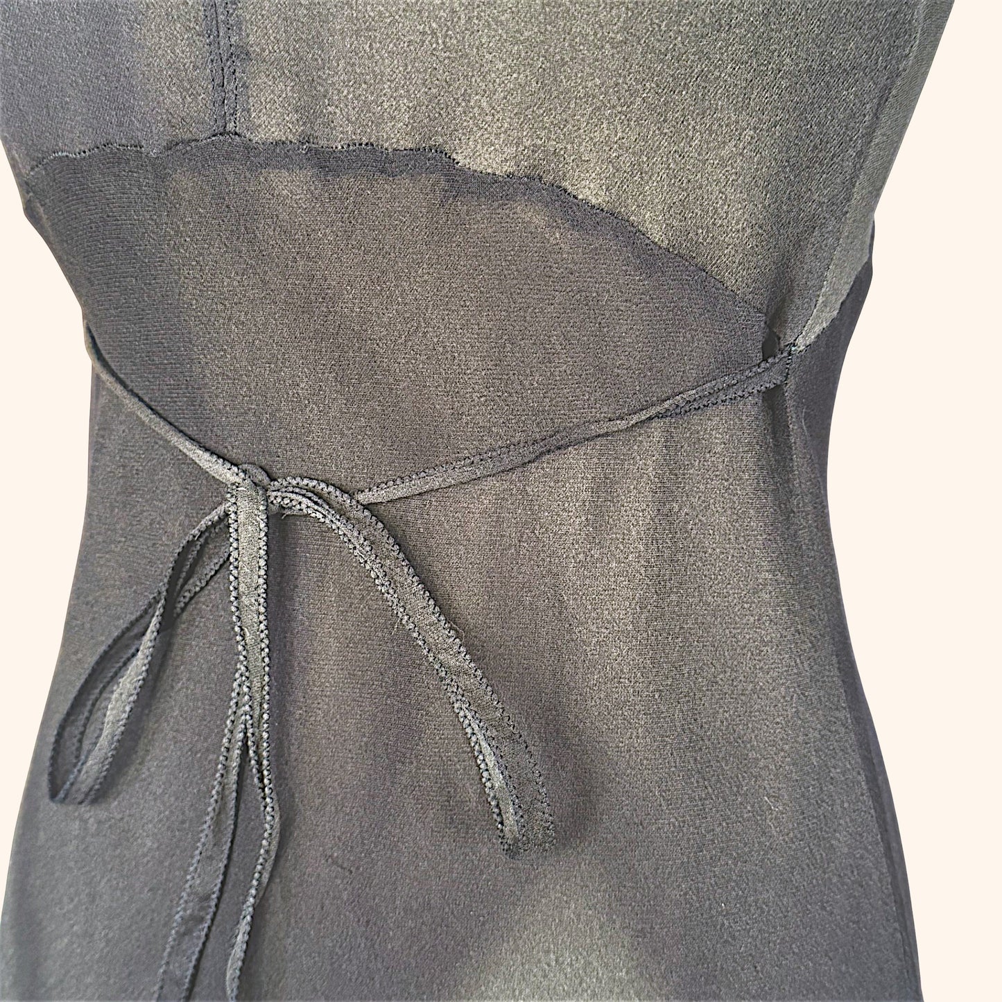 Prada F/W 1997 Olive Silk Beaded Runway Top