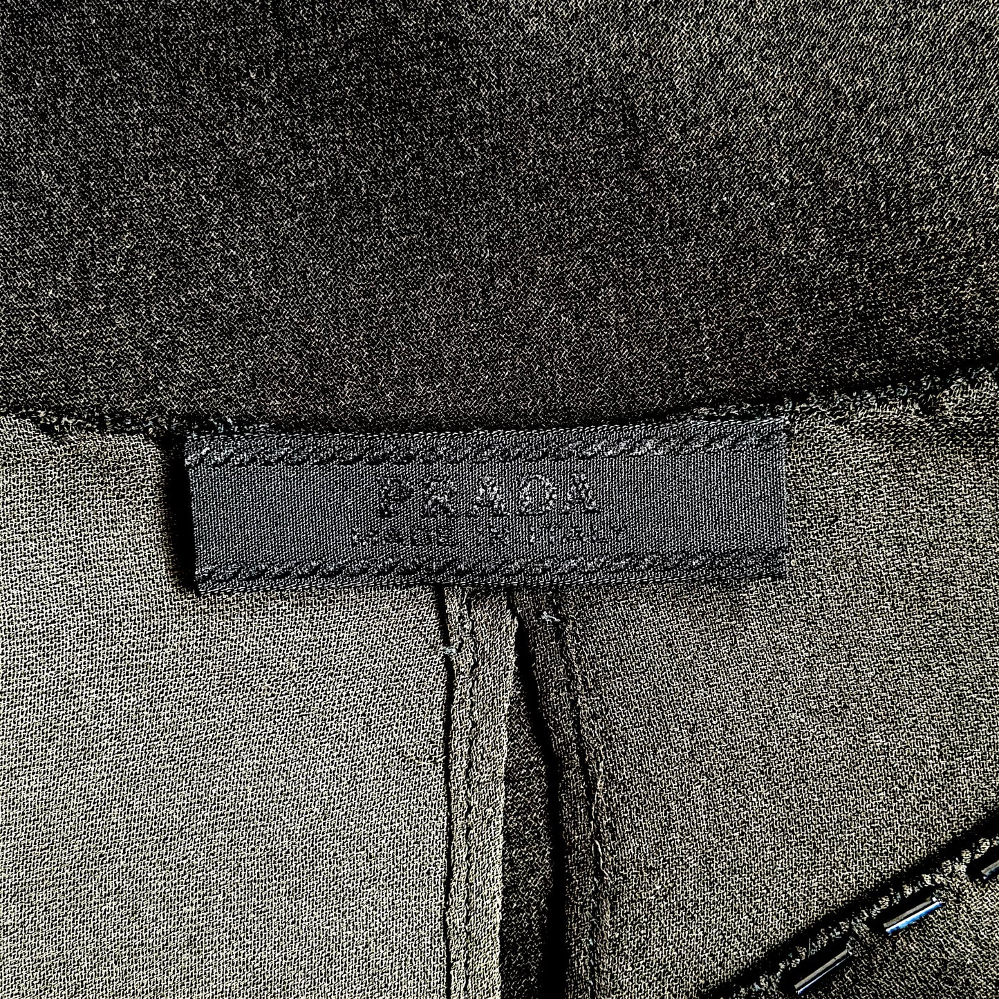 Prada F/W 1997 Olive Silk Beaded Runway Top