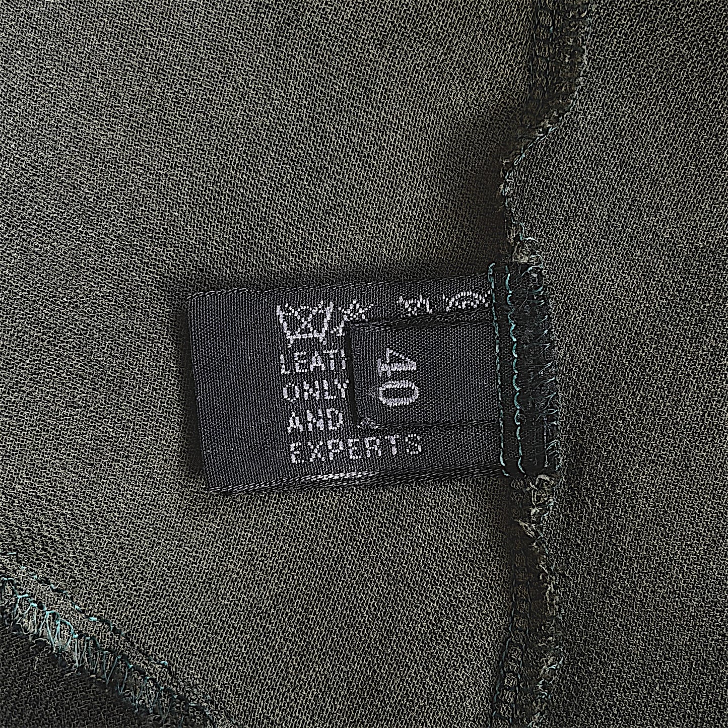 Prada F/W 1997 Olive Silk Beaded Runway Top