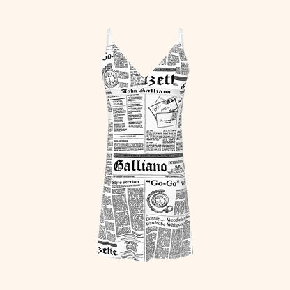 John Galliano Newspaper White Dress