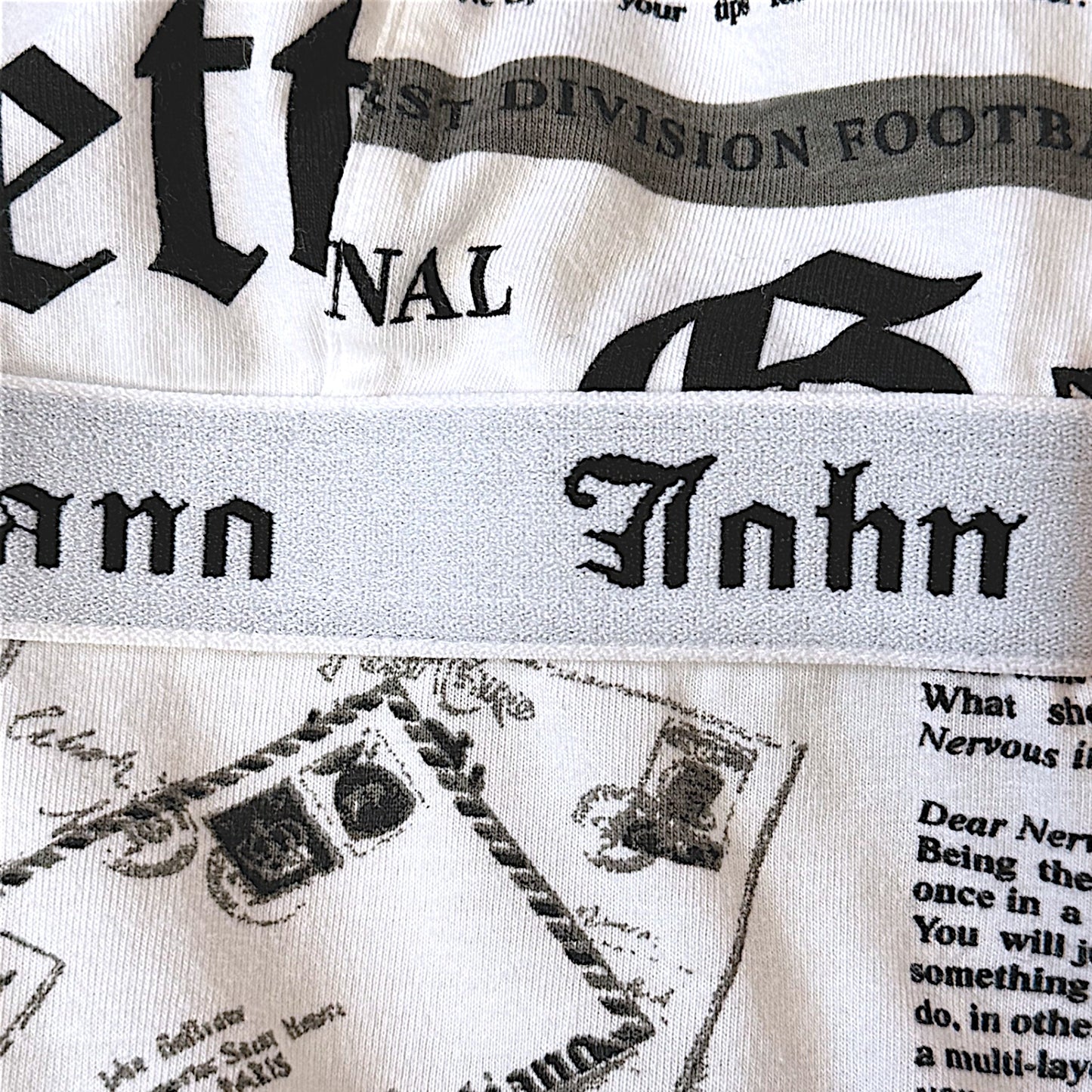 John Galliano Newspaper White Dress