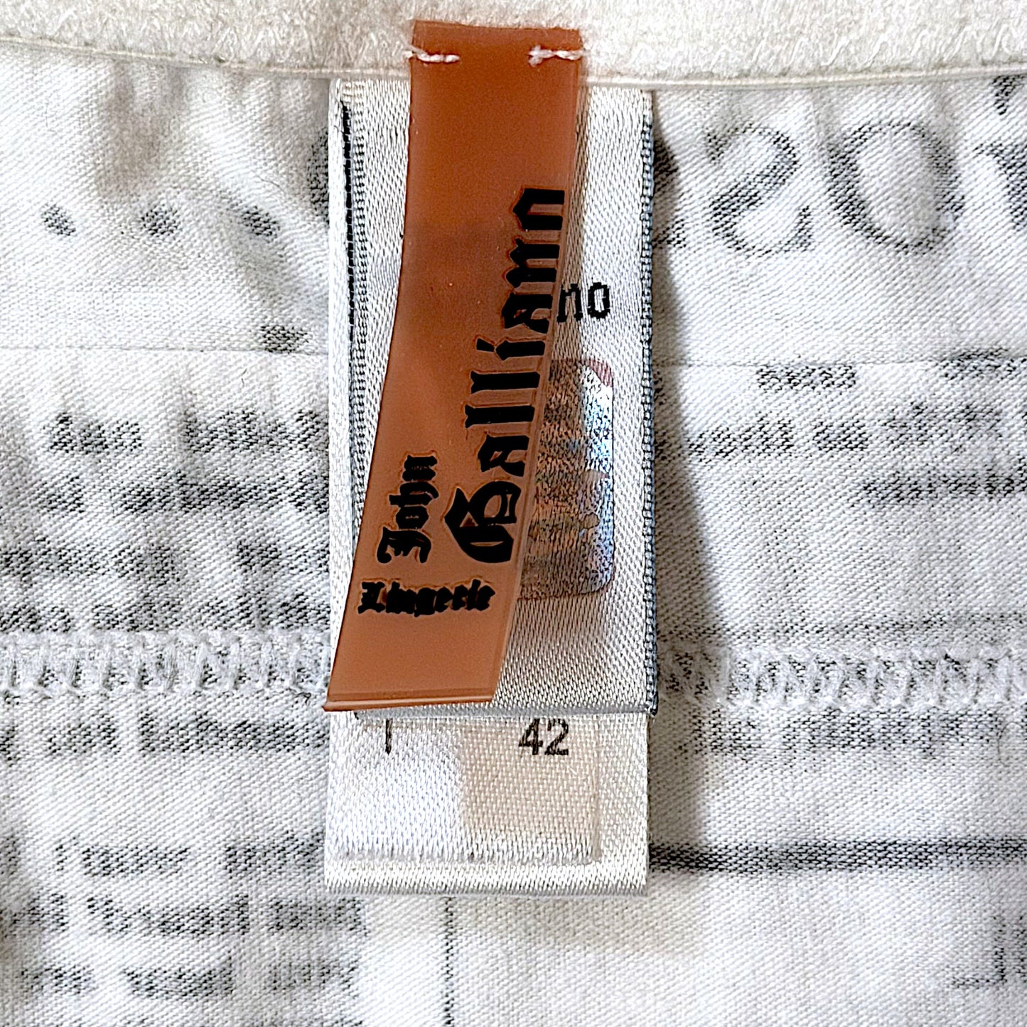 John Galliano Newspaper White Dress