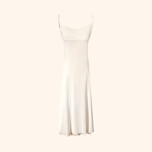 Alberta Ferretti 1990s Ivory Silk Slip Dress