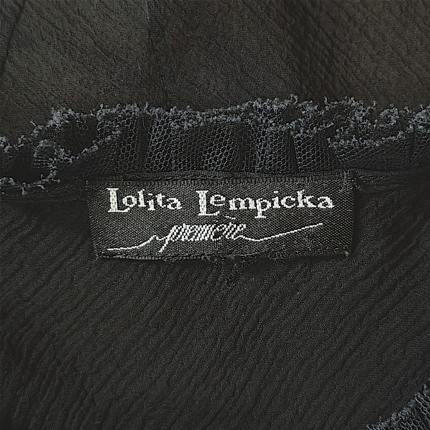 Lolita Lempicka Sheer Silk Appliqué Dress