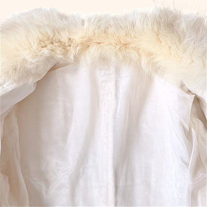 Roberto Cavalli F/W 2005 White Leather, Fox & Snake Coat