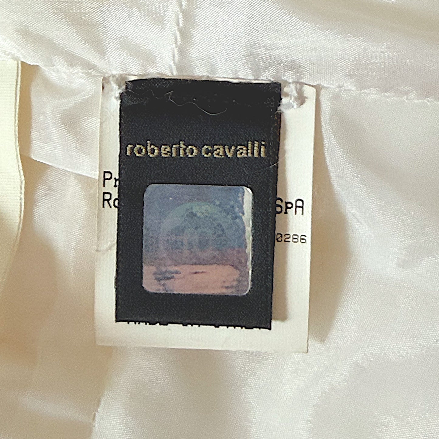 Roberto Cavalli F/W 2005 White Leather, Fox & Snake Coat