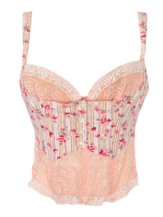 CHANTAL THOMASS Floral Lace Coquette Corset Top (XS-S)