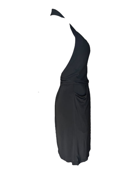 YVES SAINT LAURENT S/S 2008 Black Halterneck Dress (S)