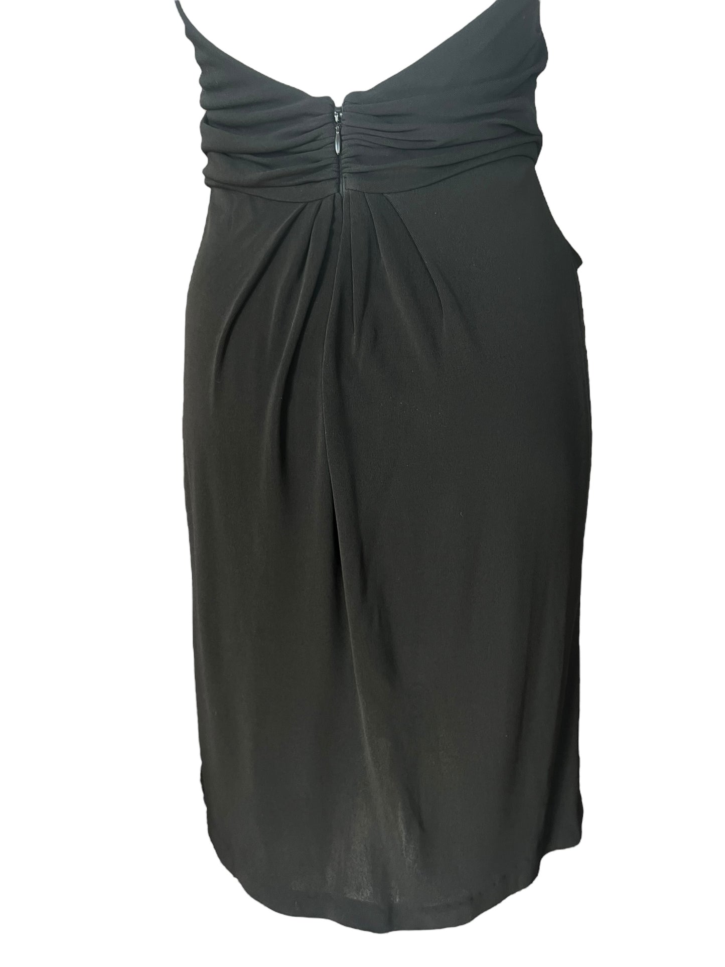 YVES SAINT LAURENT S/S 2008 Black Halterneck Dress (S)