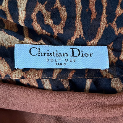 Christian Dior F/W 2004 Cheetah Print Silk Dress