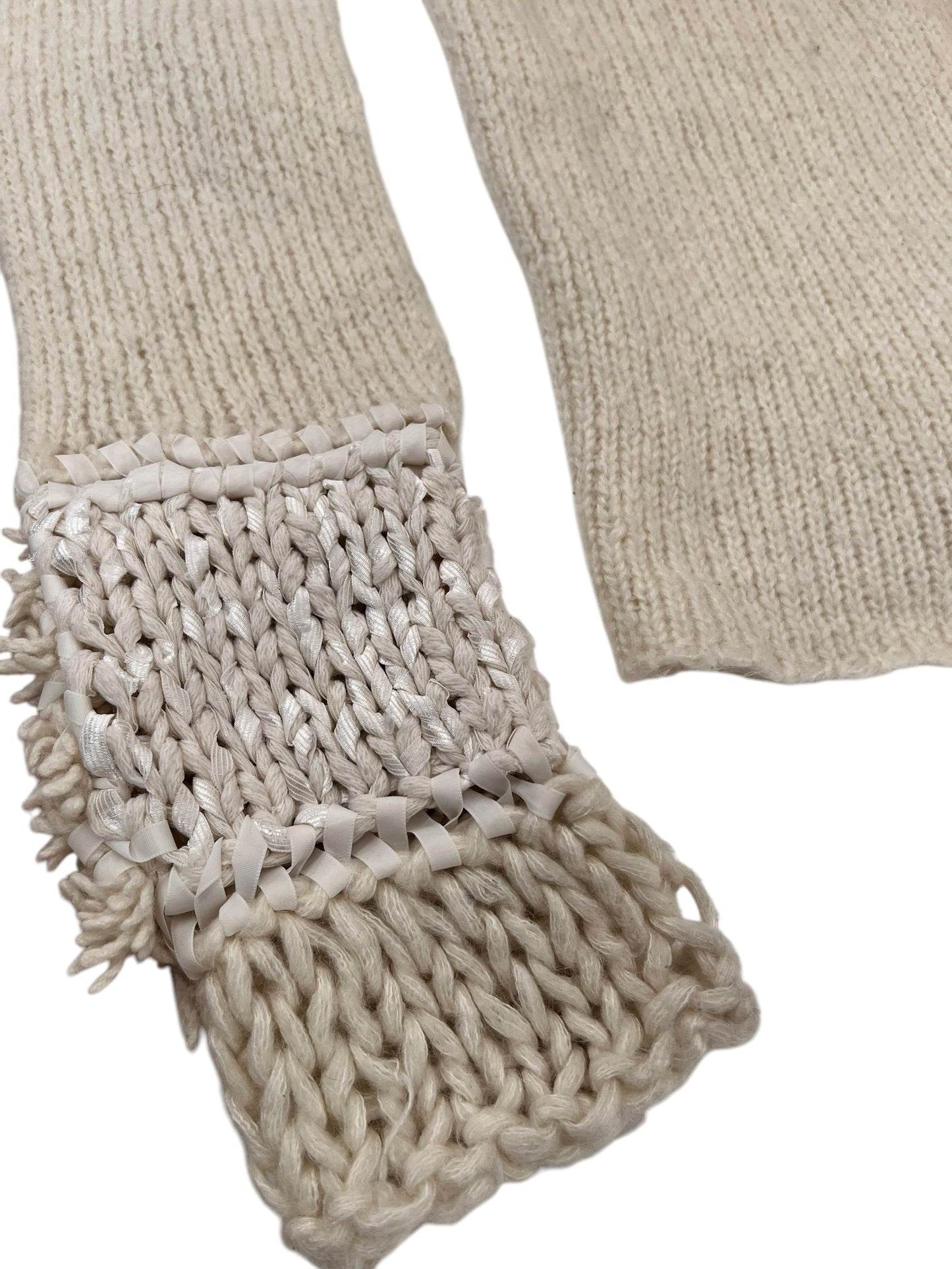 JUST CAVALLI 2000s Cream Knit Cardigan (S)