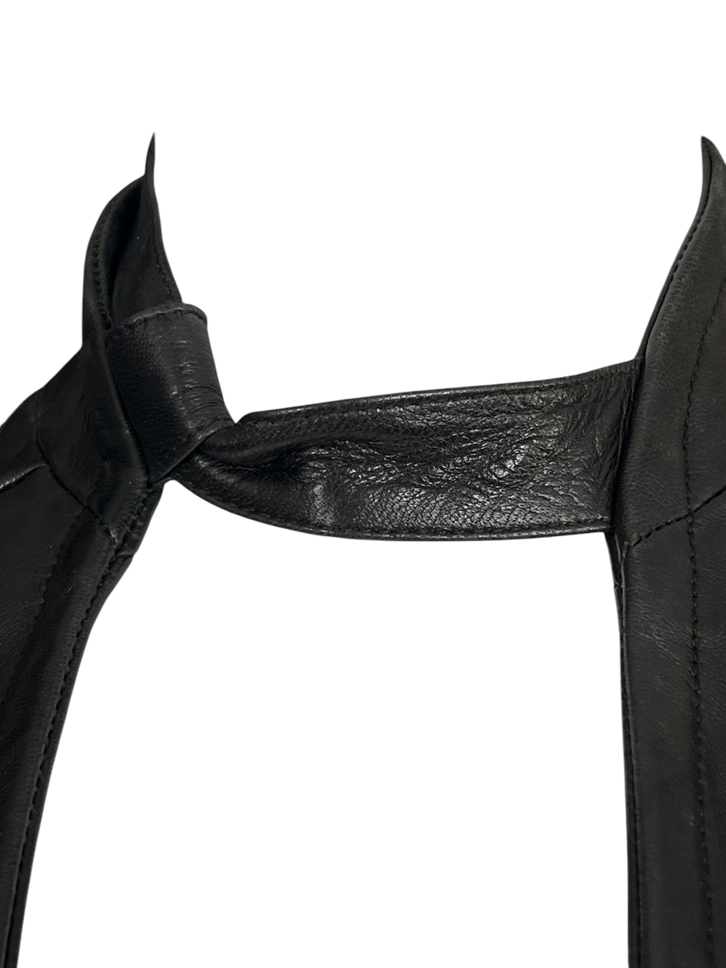 PLEIN SUD by Fayçal Amor 2000s Black Leather High-Neck Jacket (S-M)