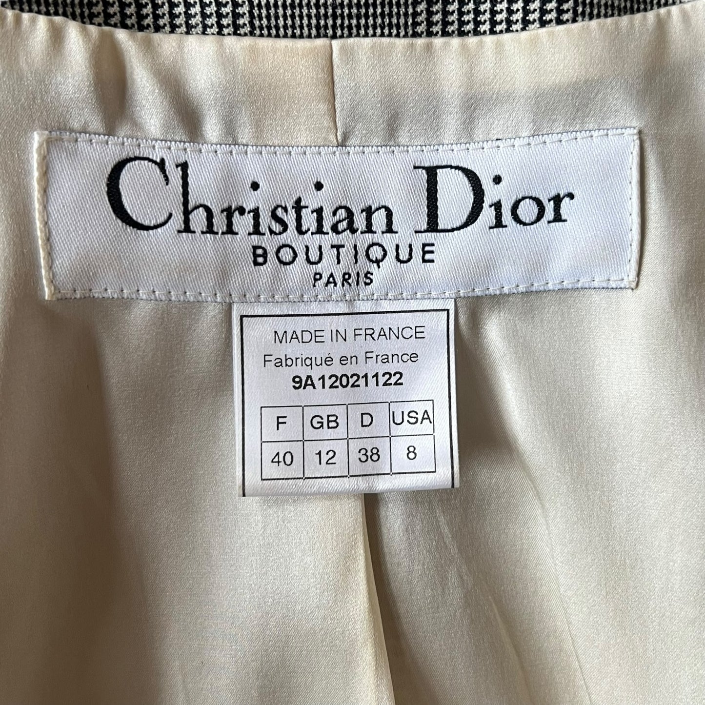 Christian Dior by John Galliano F/W 1999 Prince of Wales Belted Jacket