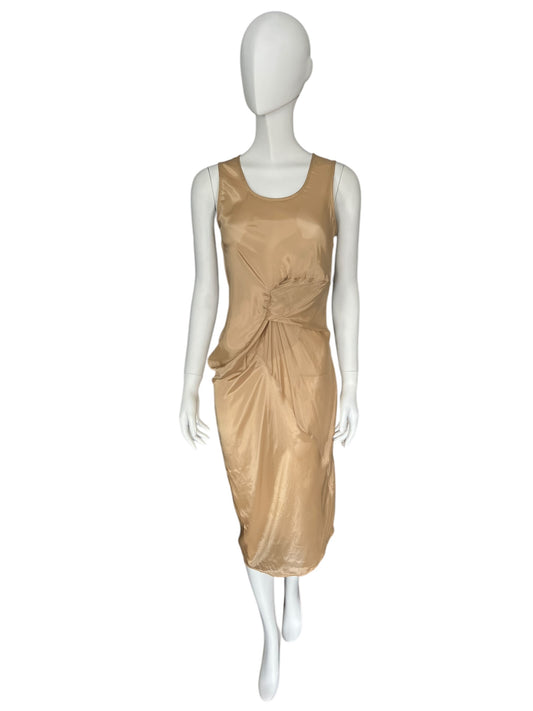 JIL SANDER Draped Nude Midi Dress (S-M)