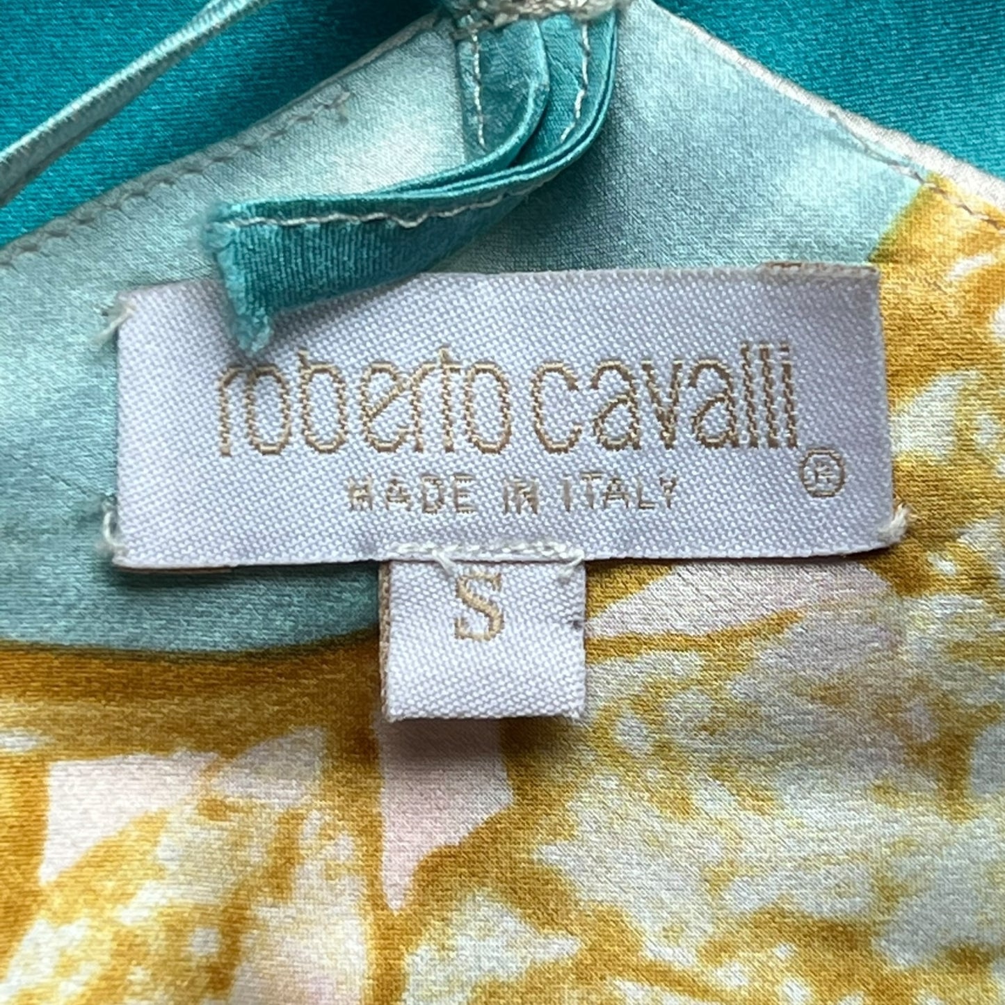 Roberto Cavalli S/S 2001 Elizabeth Taylor Eye Print Silk Dress