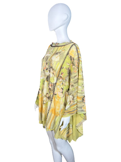 JEAN PAUL GAULTIER S/S 2002 "Ballerinas" Edgar Degas Print Poncho (OS)