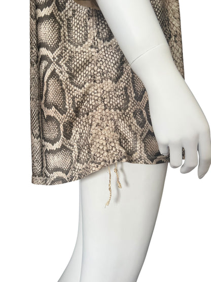 ROBERTO CAVALLI S/S 1998 Python Print Oversized Top (L)