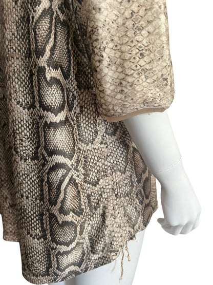 ROBERTO CAVALLI S/S 1998 Python Print Oversized Top (L)