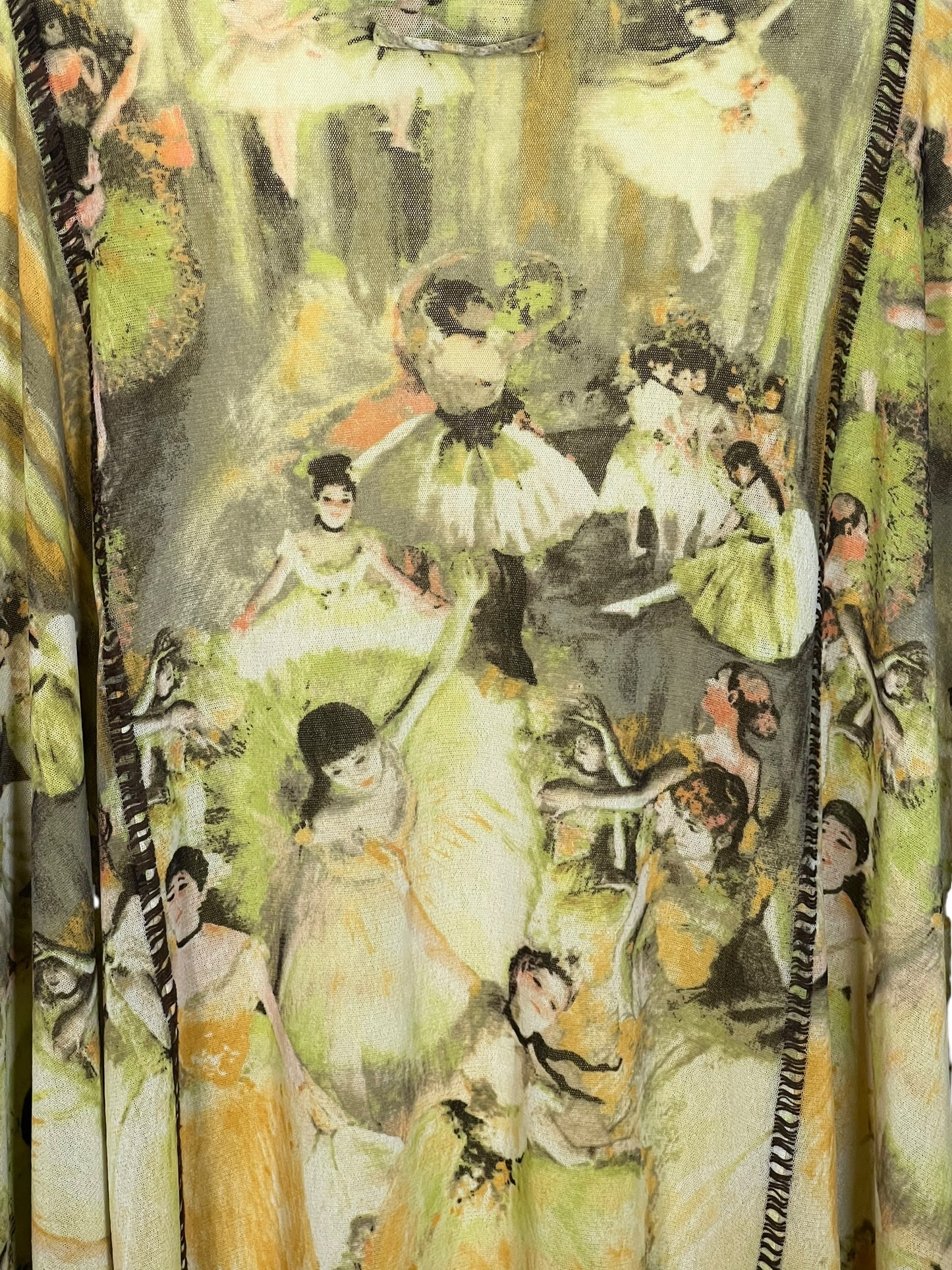 JEAN PAUL GAULTIER S/S 2002 "Ballerinas" Edgar Degas Print Poncho (OS)