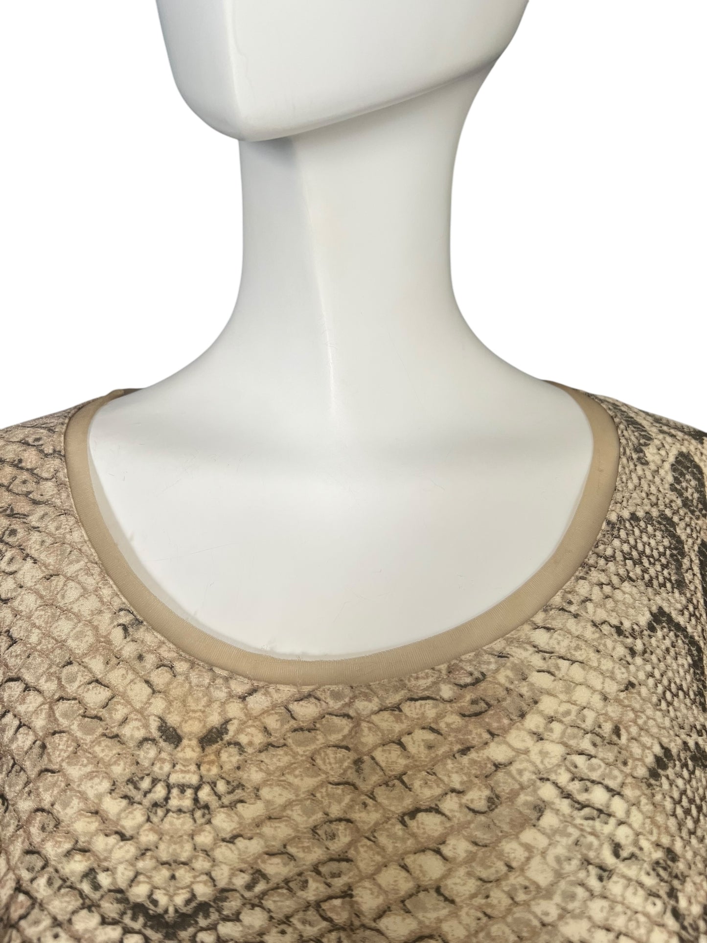 ROBERTO CAVALLI S/S 1998 Python Print Oversized Top (L)