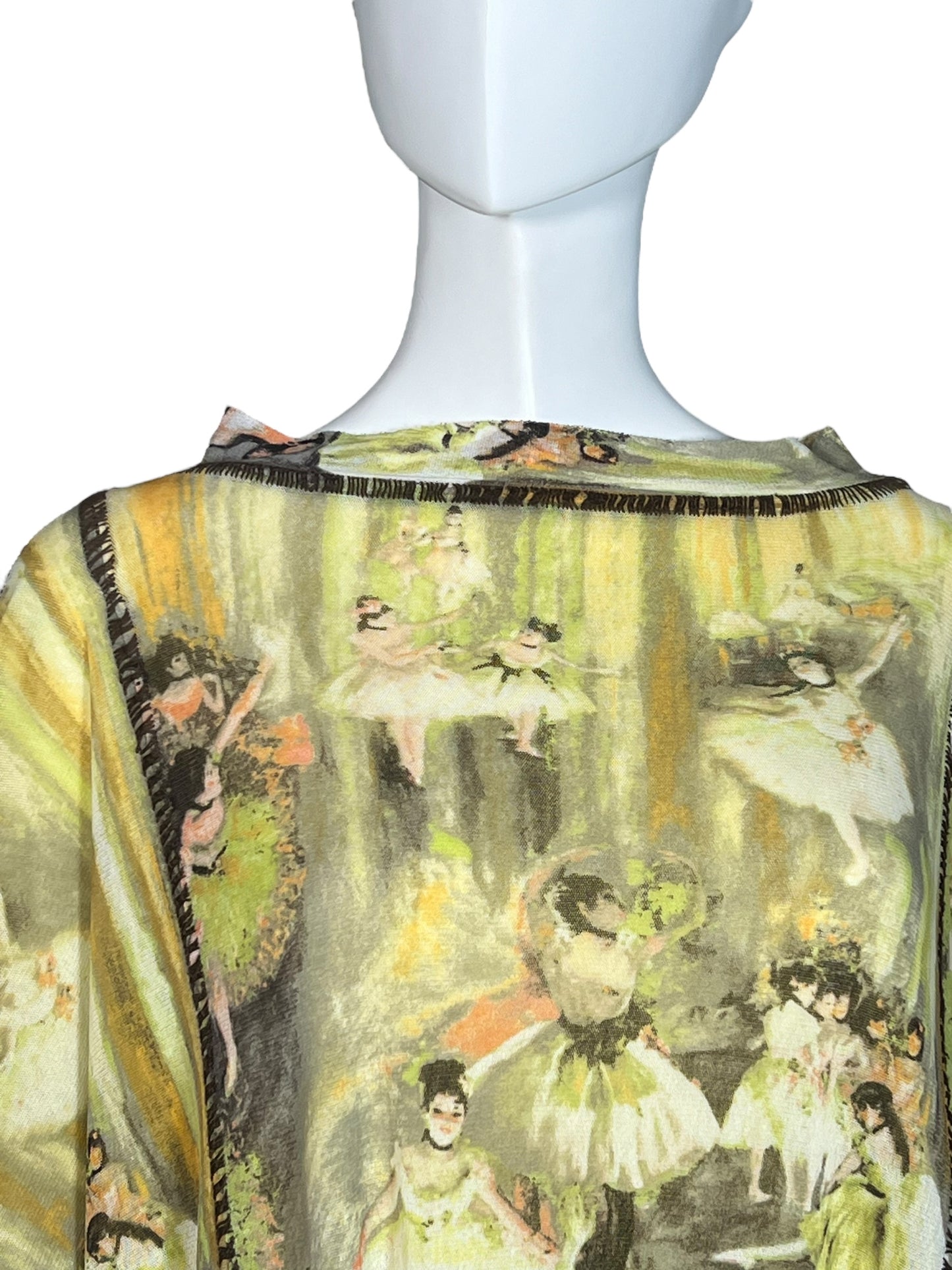JEAN PAUL GAULTIER S/S 2002 "Ballerinas" Edgar Degas Print Poncho (OS)